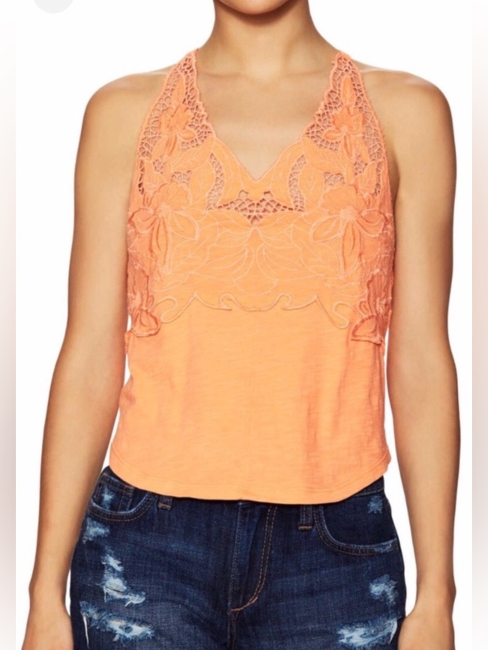 Free People Santa Cruz Crochet Crop Top